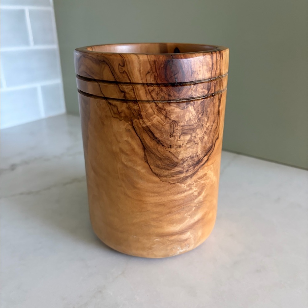 Berard Olive Wood Utensil Holder